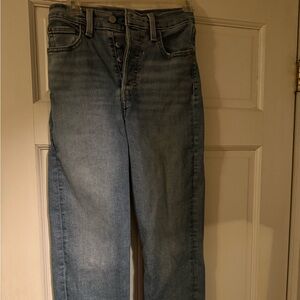 Levi’s Ribcage Straight Ankle Light Wash Jeans Size 25 0 XS
